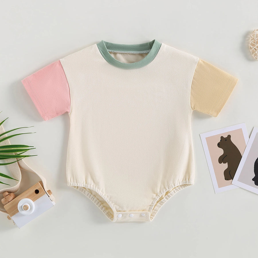Contrast Color Romper for Babies
