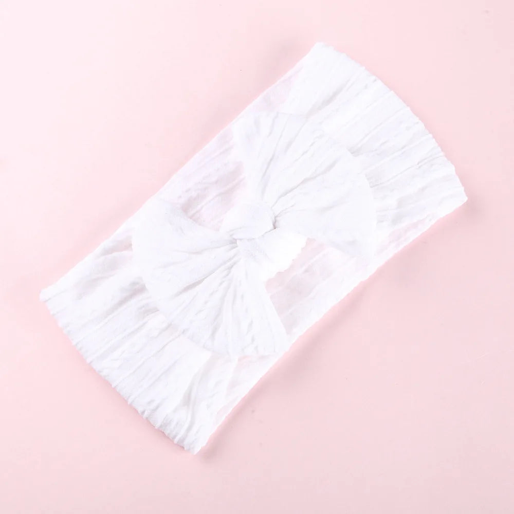 Bow Print Baby Headband Set