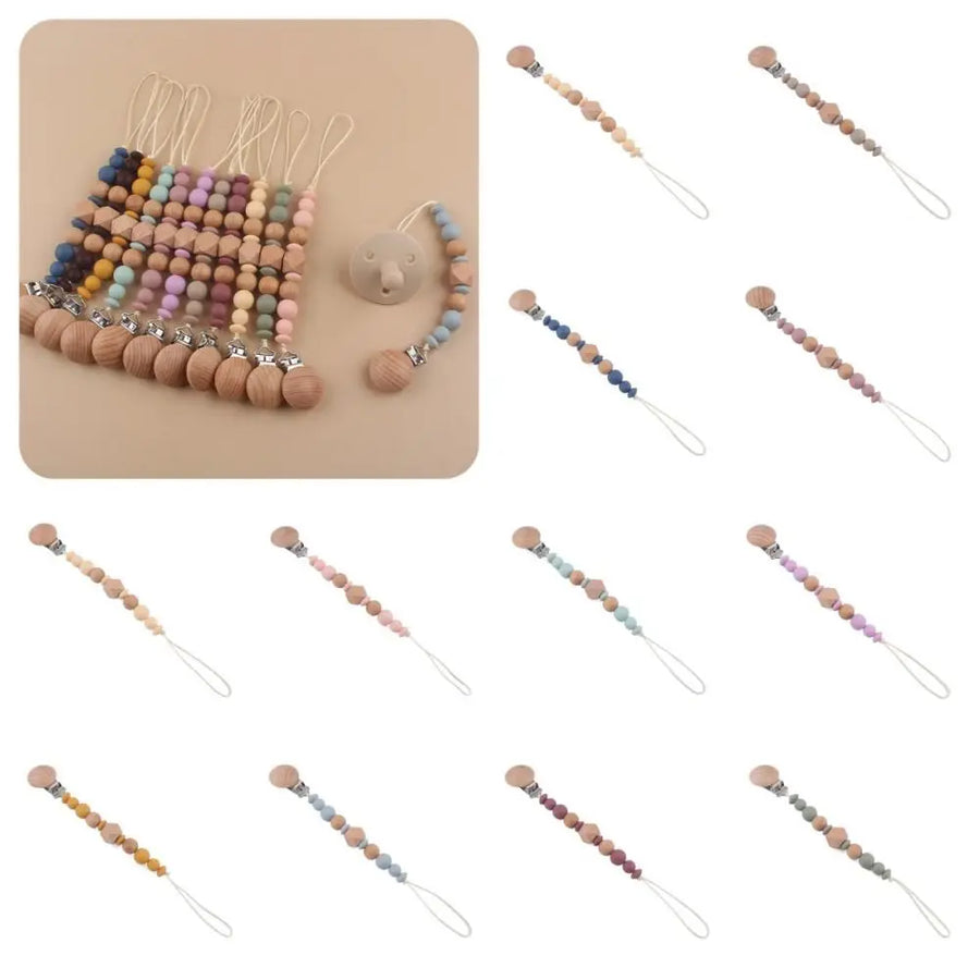 Octagonal Bead Pacifier Clip, product view 2
