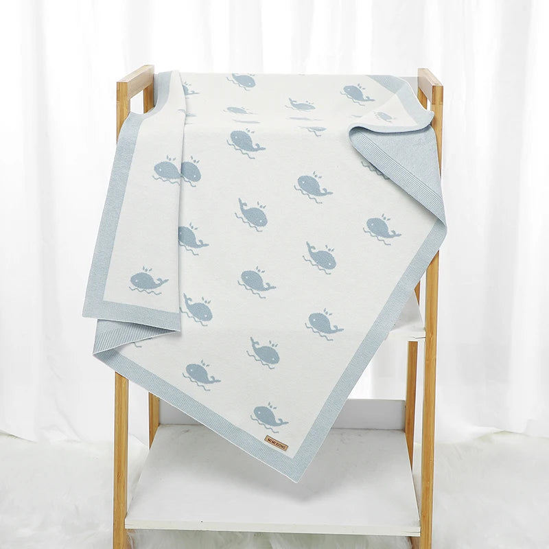 Little Whale Knit Blanket, product view 2