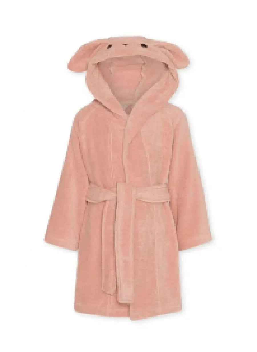 Embroidered Cotton Hooded Bathrobe Set, product view 8