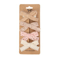 Lace Trim Hair Bow Set