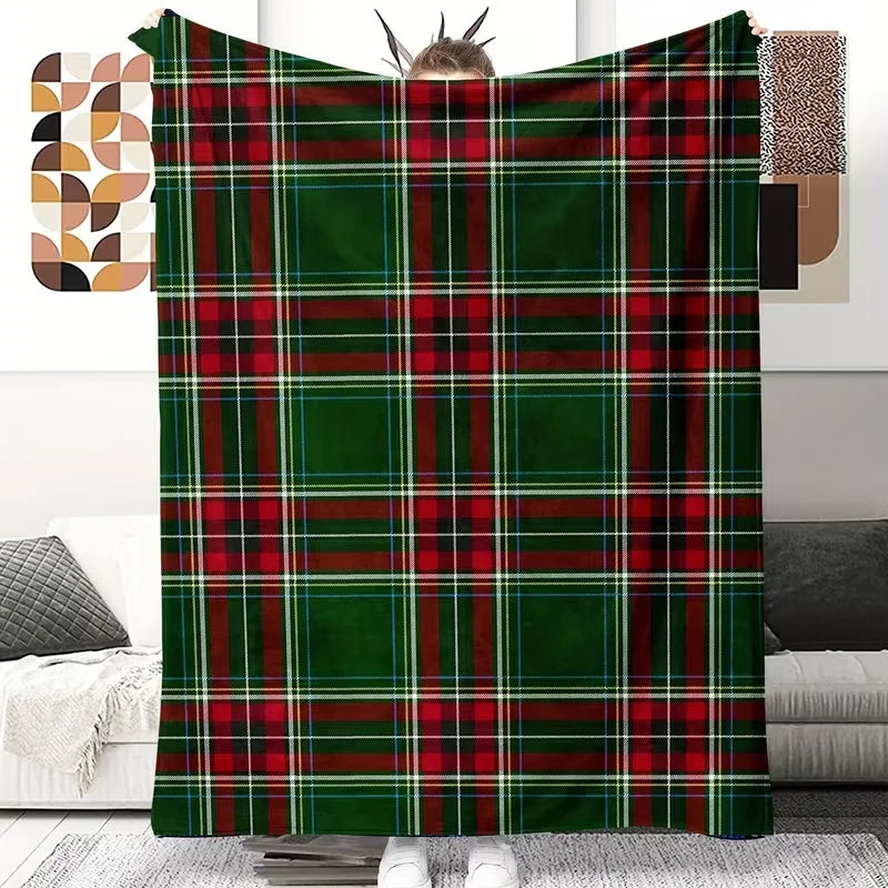 Green Classic Tartan Throw Blanket