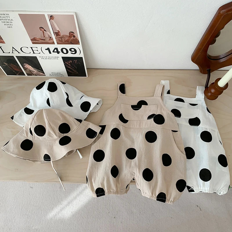 Polka Dot Baby Overalls