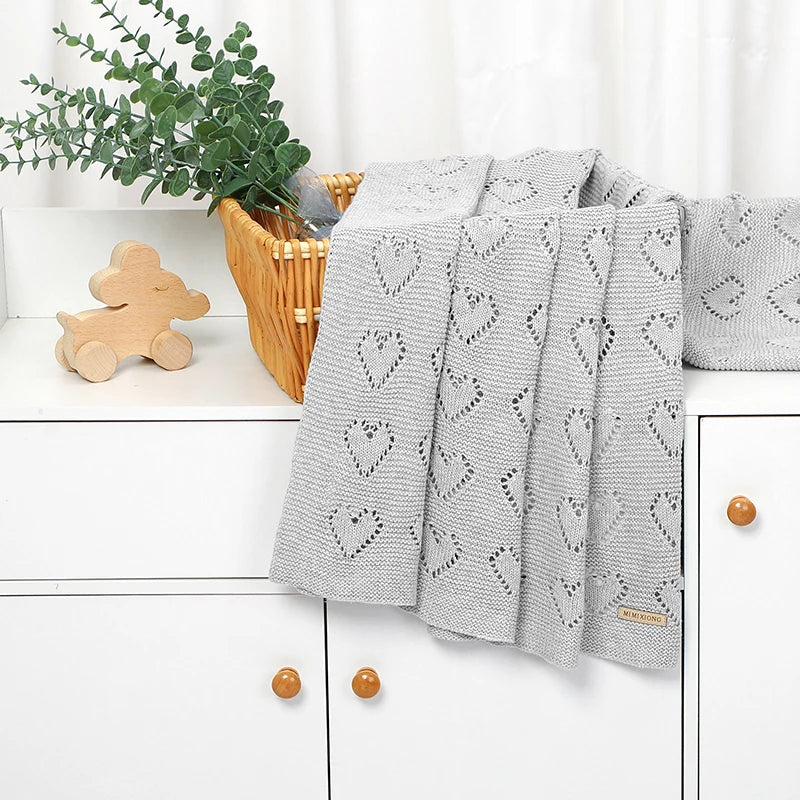 Knitted Cotton Baby Blanket