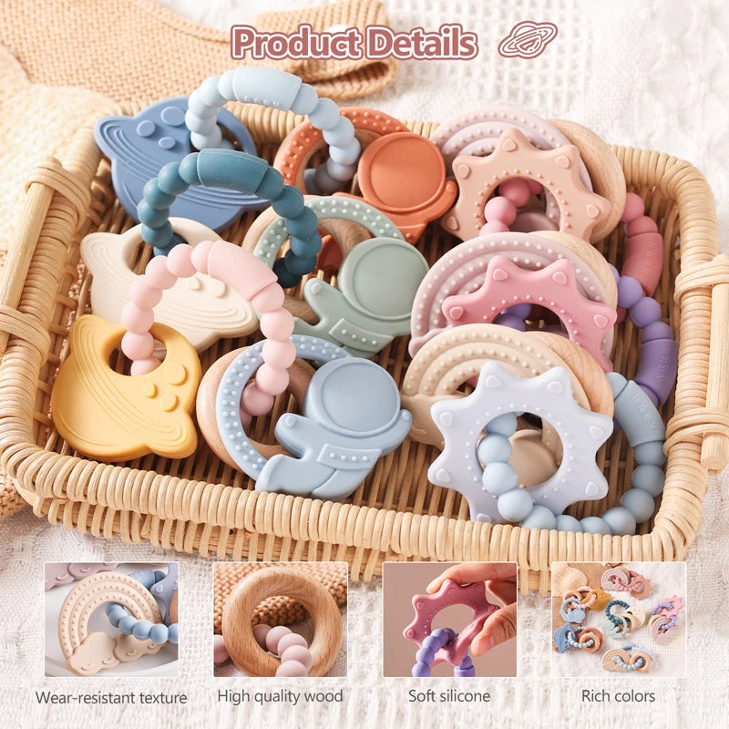 Silicone Planet Teether Bracelet, product view 5