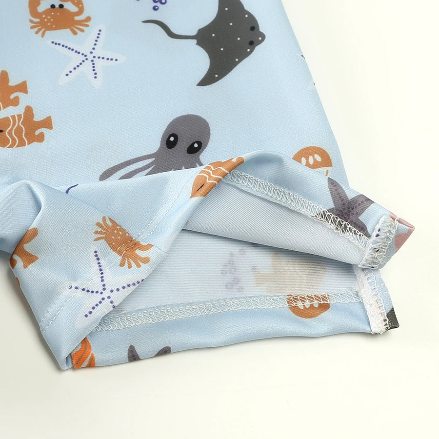 Sunlit Swim Romper - Ocean, product view 5