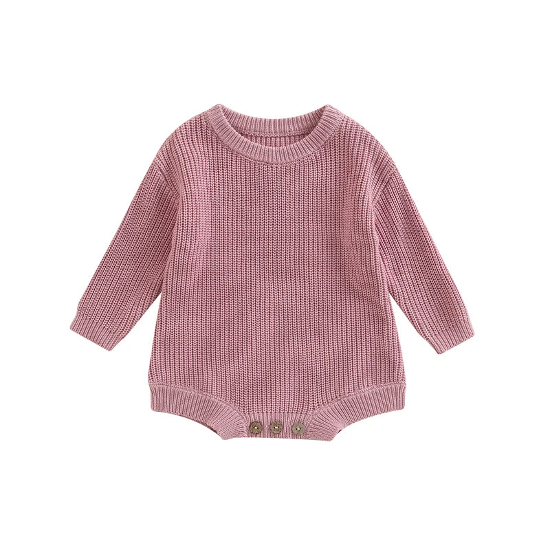 Knitted Long Sleeve Baby Romper, product view 12