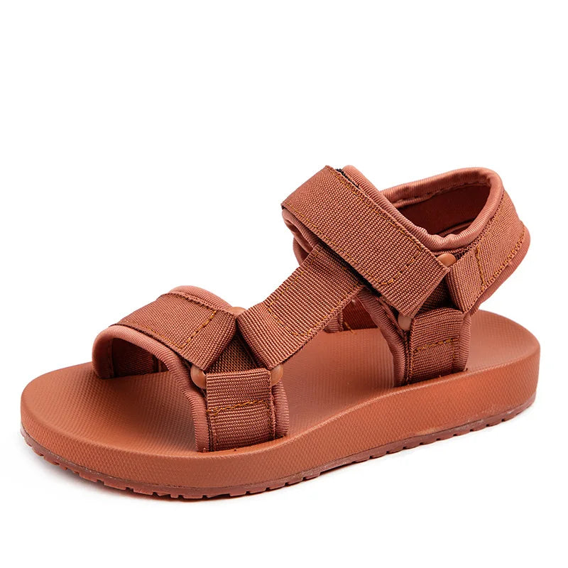Pair of dusty rose open-toe sport sandals