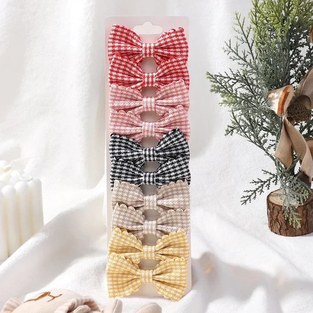 Plaid Print Hairpin Set