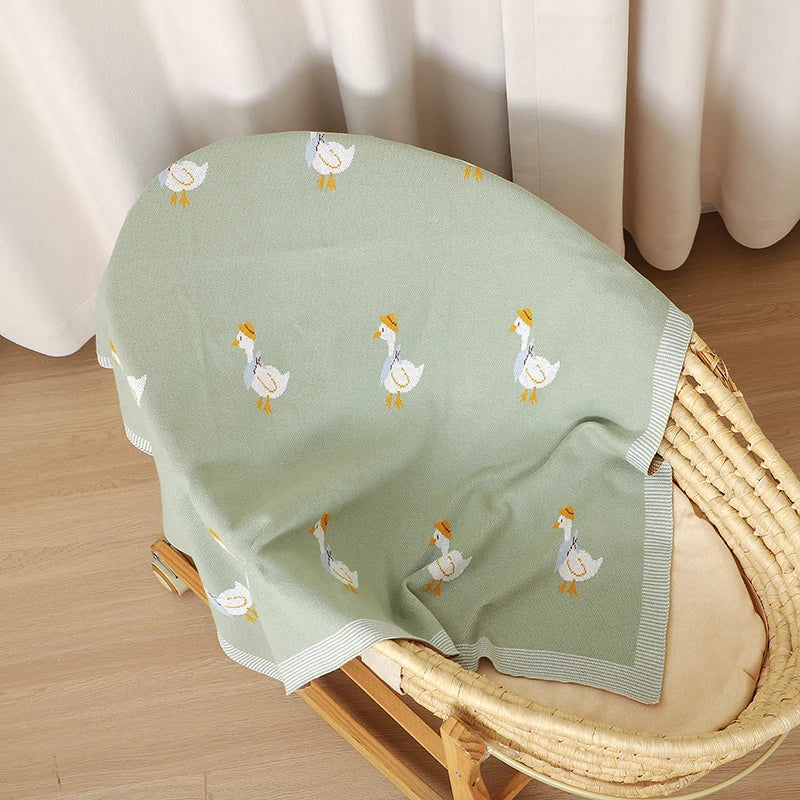 Cartoon Plaid Baby Blanket