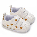 Gold Heart Velcro Little Steps baby sneakers