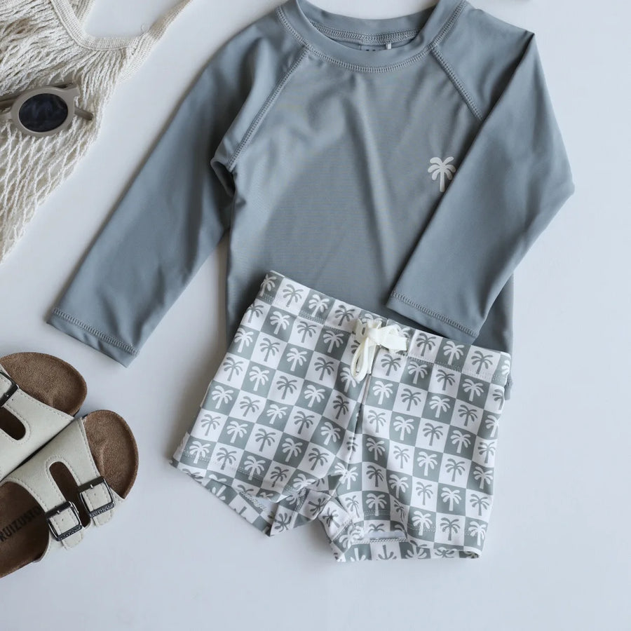 Printed Long Sleeve Swimwear Set for Toddlers