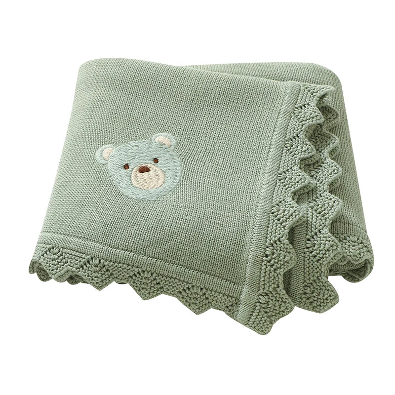 Knitted Bear Cartoon Baby Blanket, product view 13