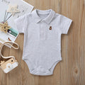 Solid Polo Romper back view