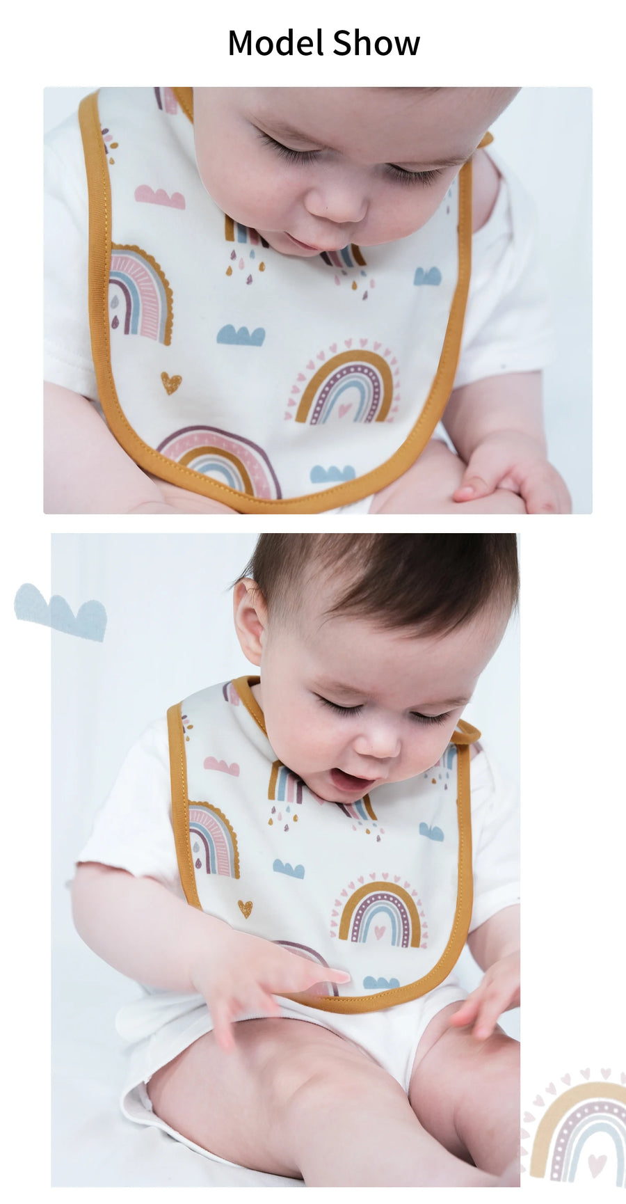 Everyday Cotton Bib Set – 3 Pack - Seagulls, product view 20