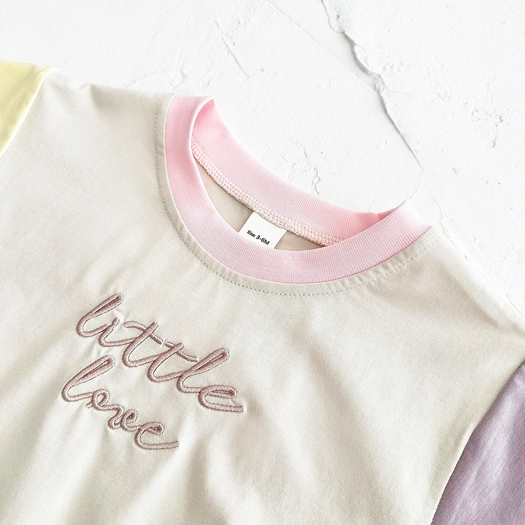 Casual Embroidered Button-Up Baby Romper