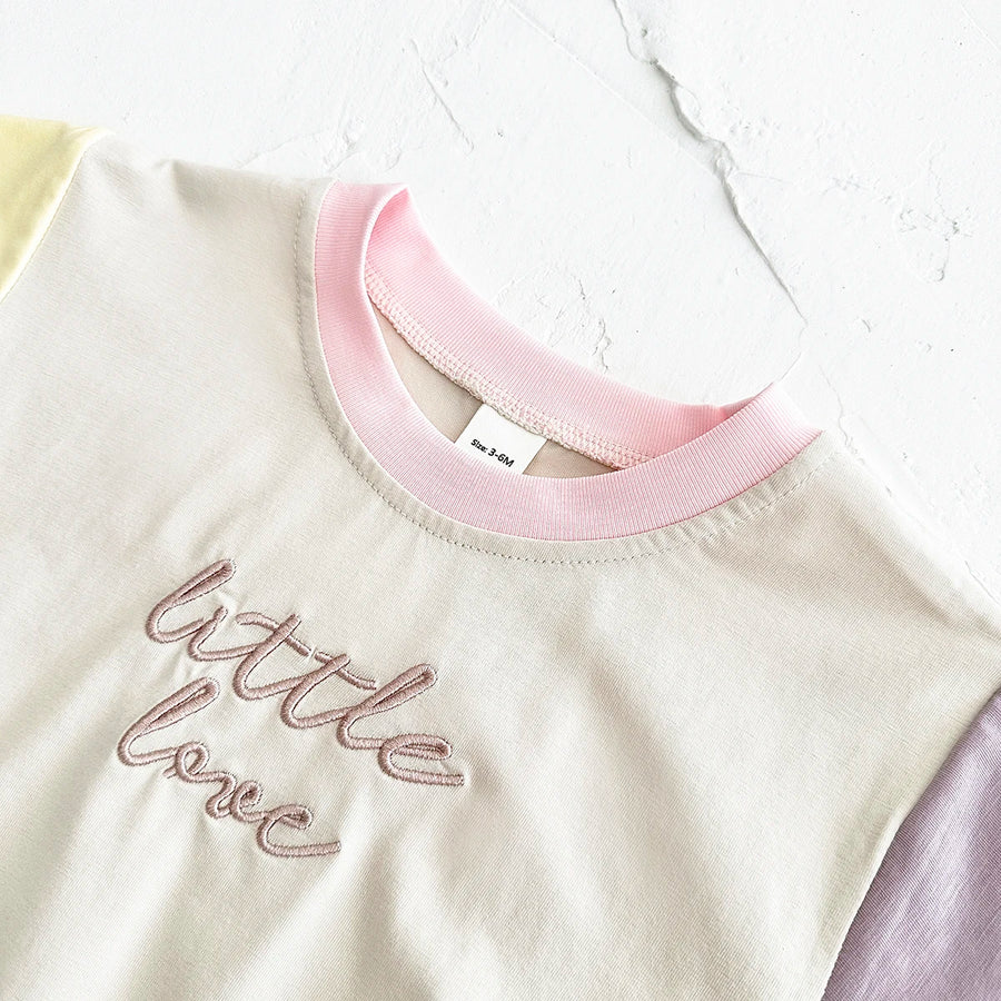 Casual Embroidered Button-Up Baby Romper