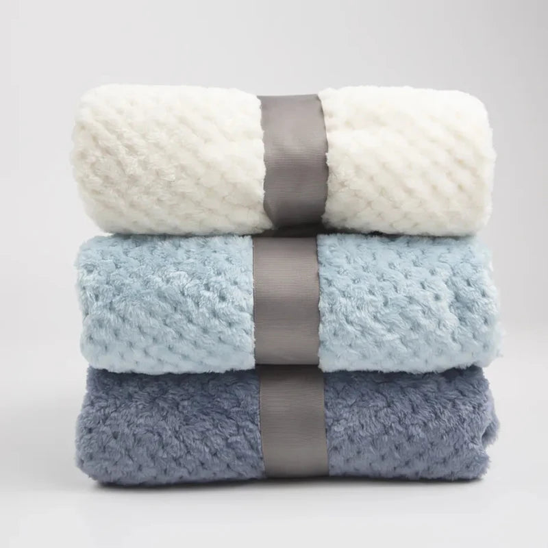Soft Fleece Baby Blanket in nursery setting