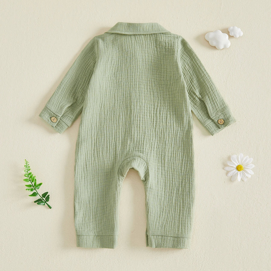 Matin Muslin Long-Sleeve Romper – detail 3