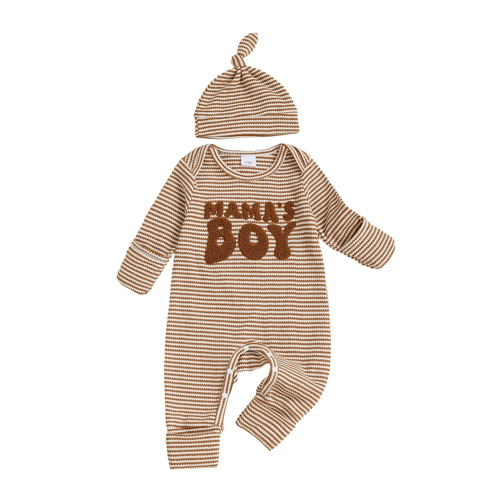 Fall Stripe Embroidered Romper