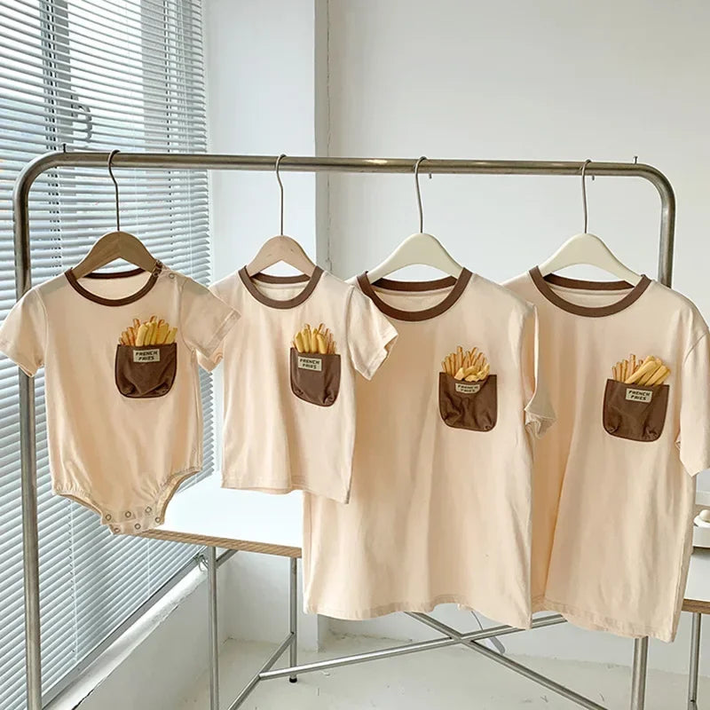 I Love French Fries Parent-Child T-Shirt, product view 4