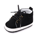 Black high-top lace-up baby sneaker