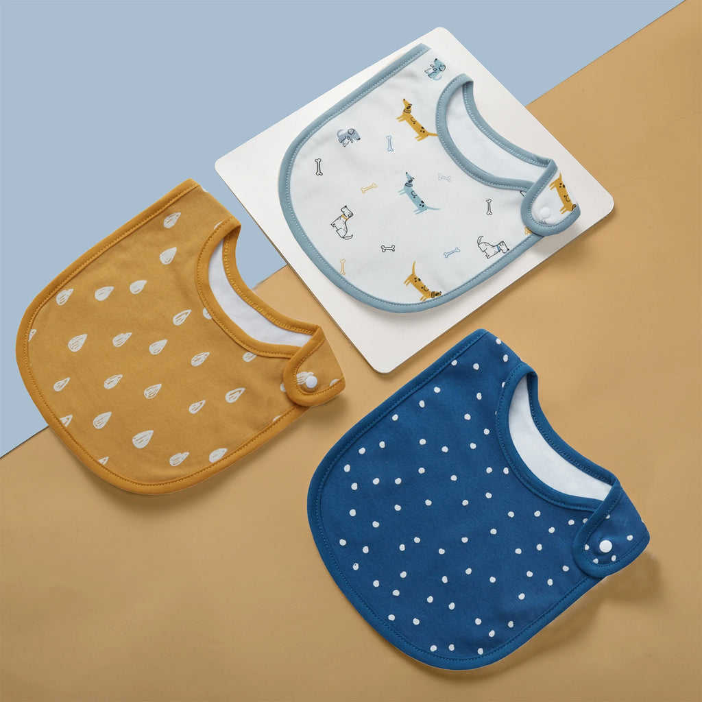 Everyday Cotton Bib Set – 3 Pack - Seagulls