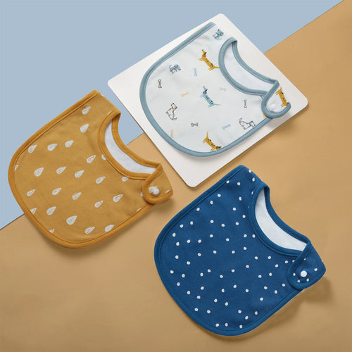Everyday Cotton Bib Set – 3 Pack - Dog, product view