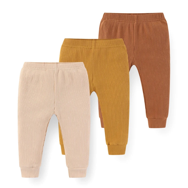 Solid Cotton Baby Pants Set, product view 3