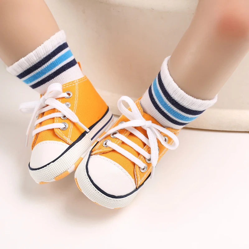 Golden Yellow Classic Canvas baby sneakers