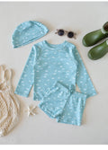 Printed Long Sleeve Swimwear Set for Toddlers
