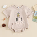 Cartoon Peanut Print Romper front view