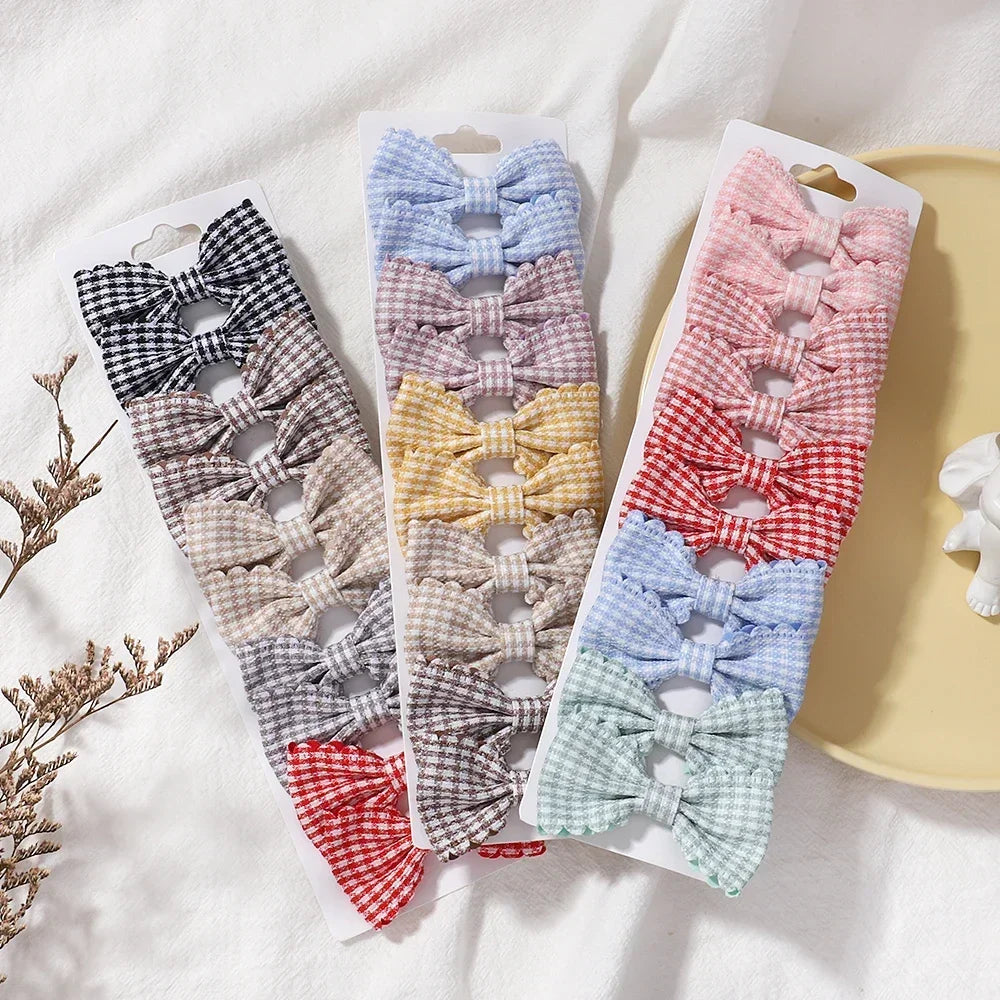 Plaid Print Hairpin Set