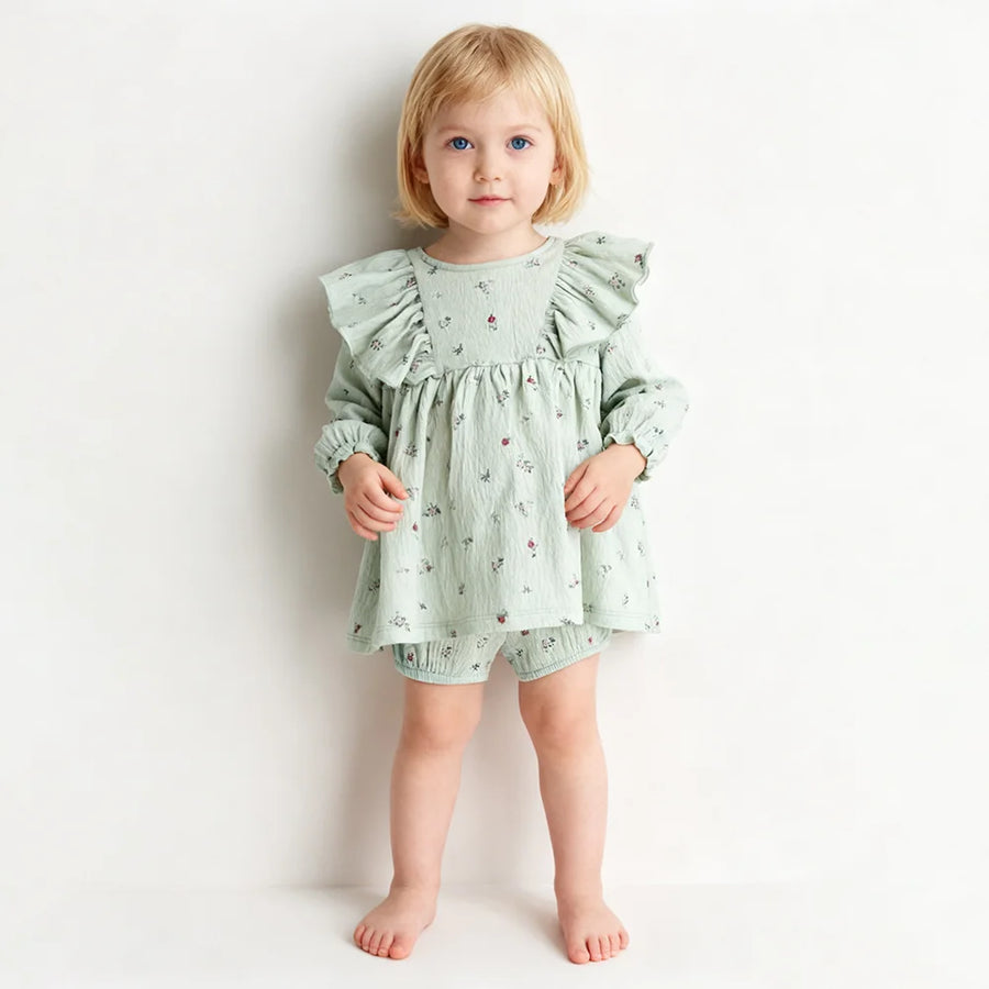 Organic cotton shorts from toddler girls clothing set