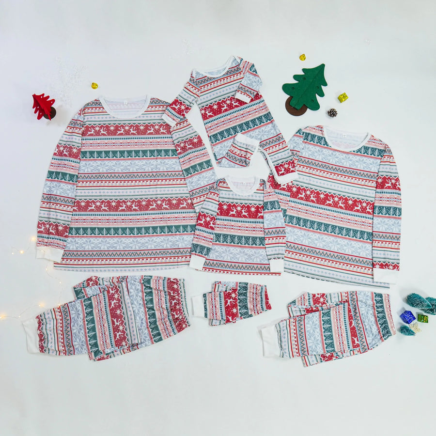 Classic Fair Isle Stripe Family Christmas Pajamas