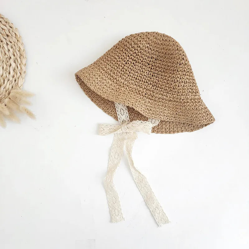 Lace Bow Baby Sun Hat
