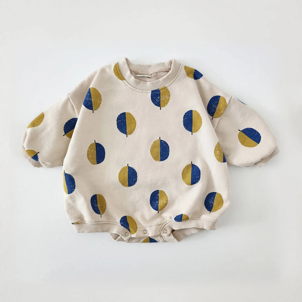 Balloon Print Sweatshirt Romper