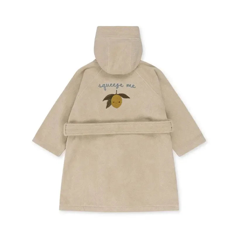 Embroidered Cotton Hooded Bathrobe Set, product view 17