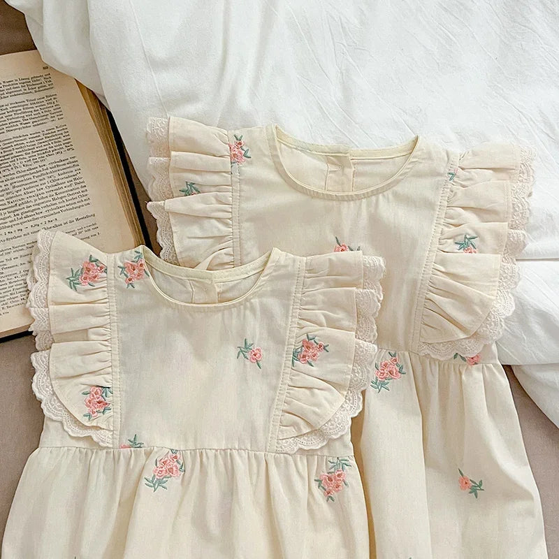 Detail of cotton fabric texture on baby bodysuit