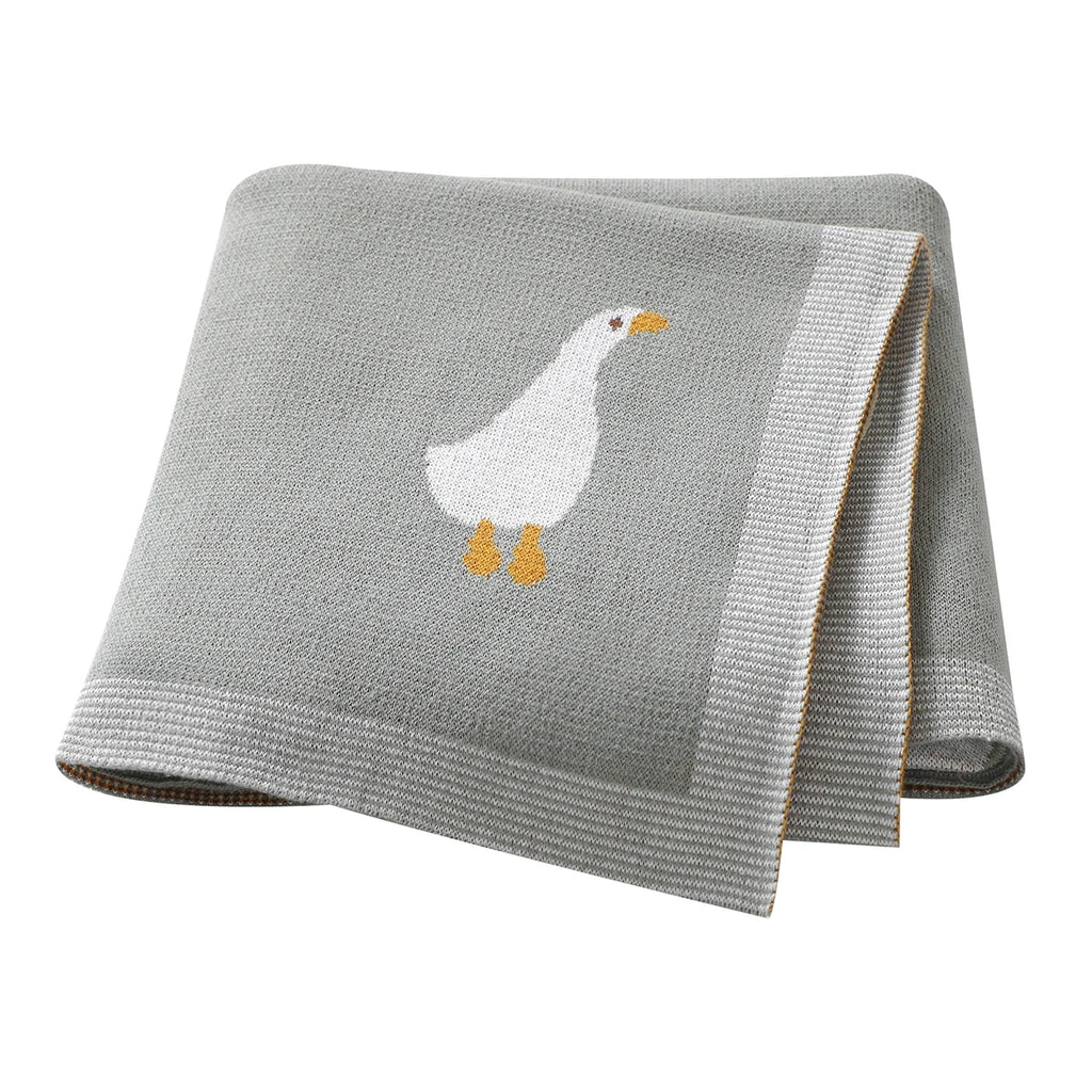 Allover Goose Knit Baby Blanket - 90 x 70 cm