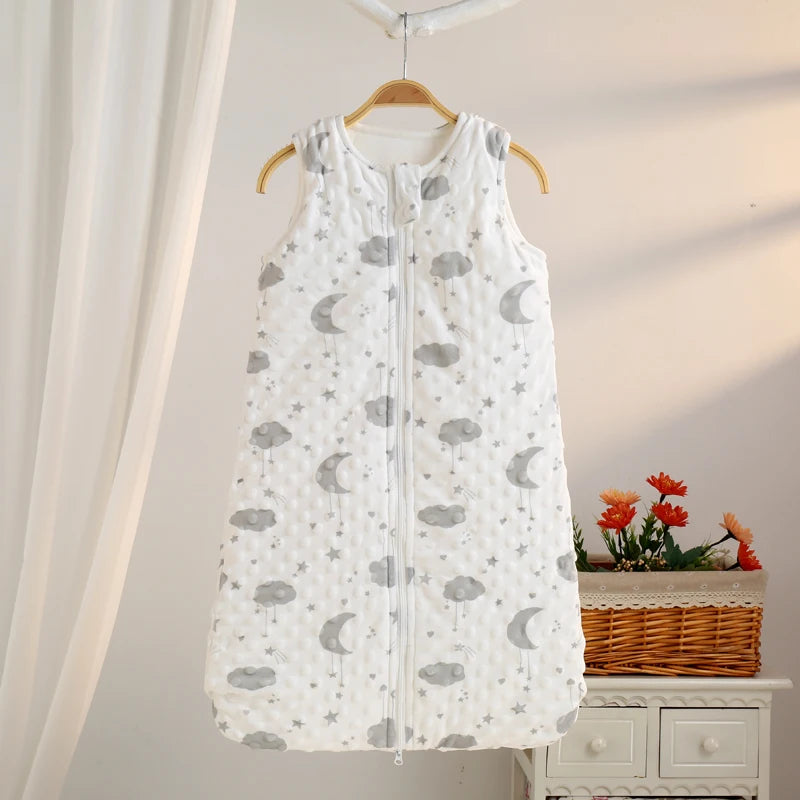Plush Velvet Sleep Sack - Clouds, product view