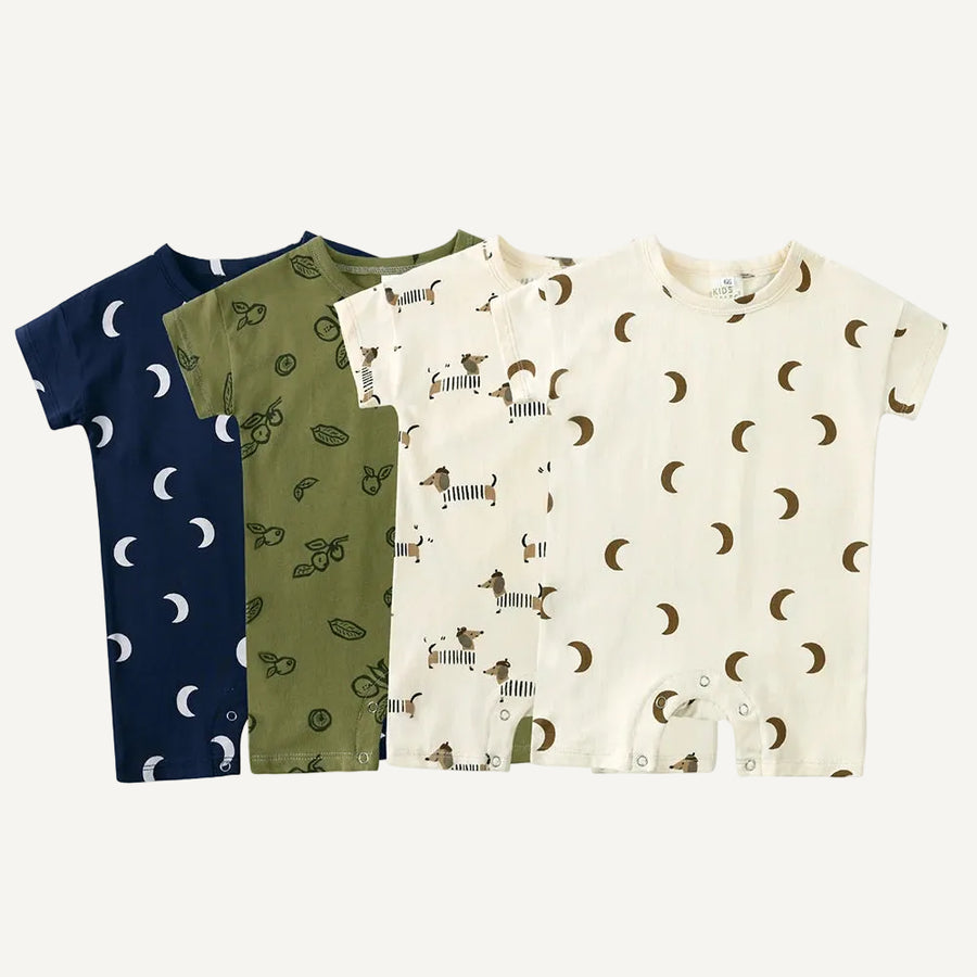 Solid Cotton Baby Romper in soft fabric for everyday wear