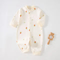 Front snap button closure on Cartoon Print Cotton Baby Romper