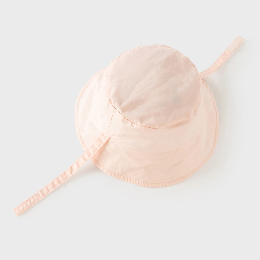 Pink Floral Fisherman Hat with Nylon Fastener Tape