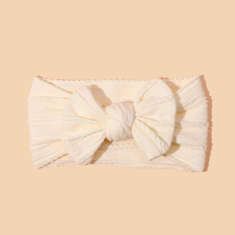 Bow Print Baby Headband Set