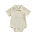 Waffle Knit Polo Bodysuit back view