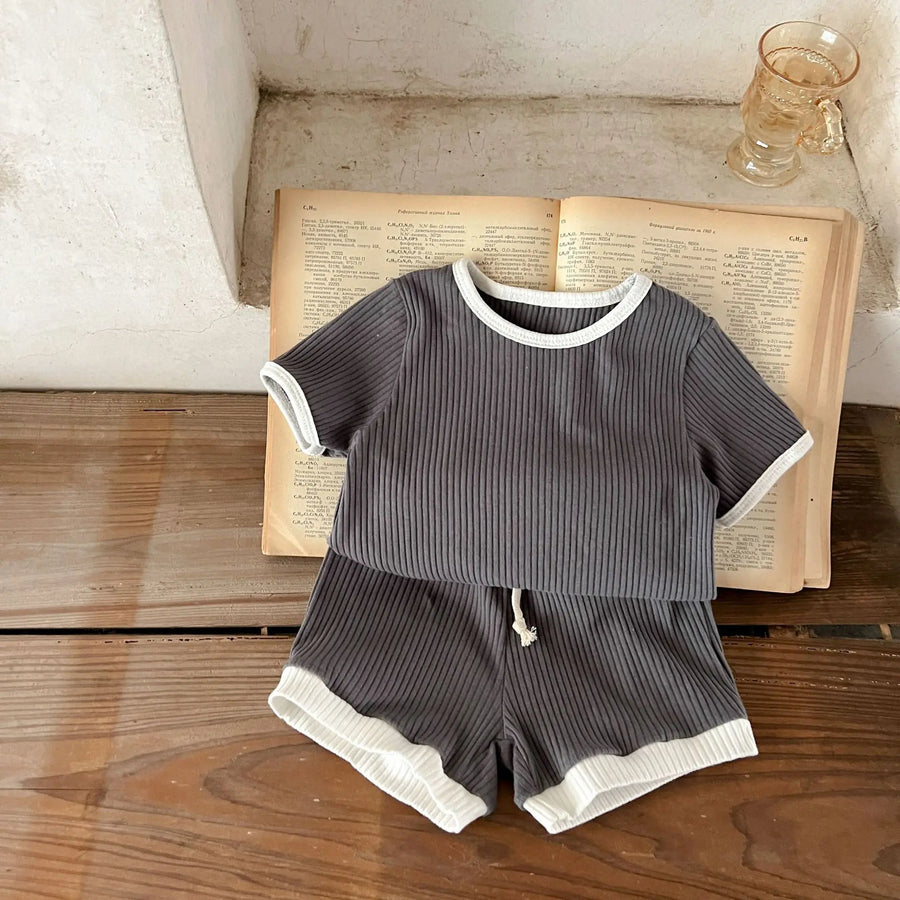 Striped Cotton Baby Pants Set, product view 4