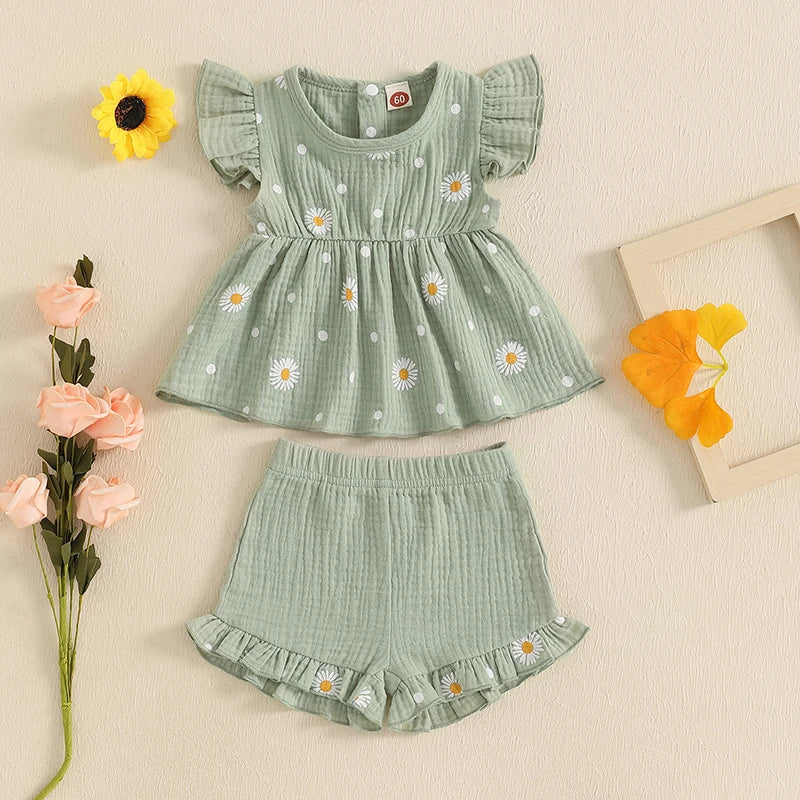 Marguerite Ruffle Top & Shorts Set – detail 5