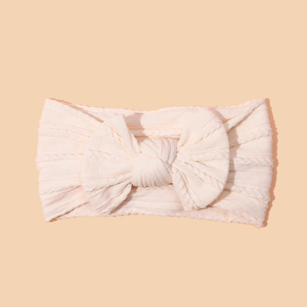 Bow Print Baby Headband Set